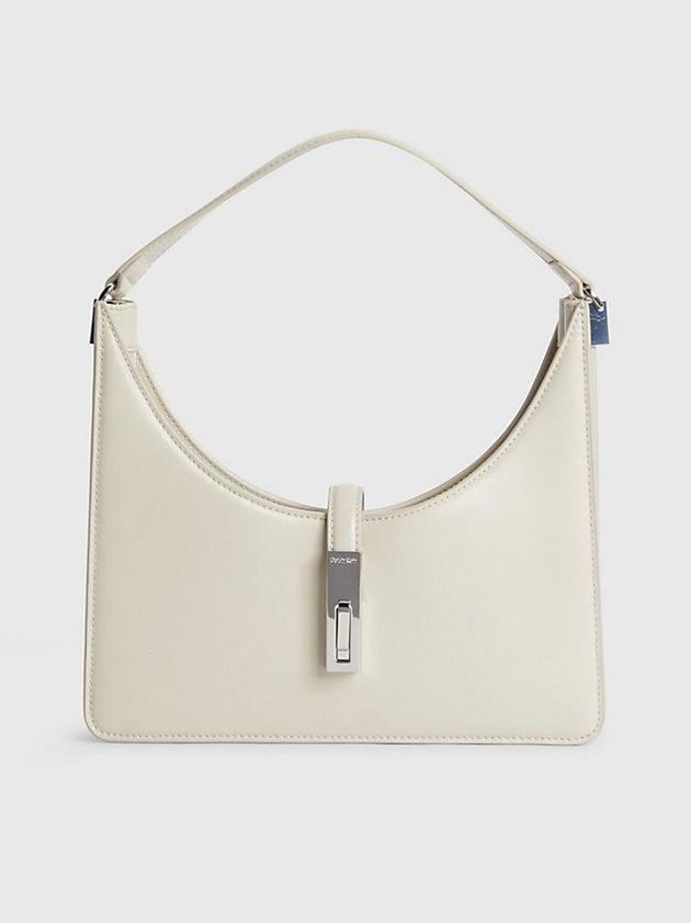 Calvin Klein USA Small Recycled Shoulder Womens Bag Beige 2954078-JY